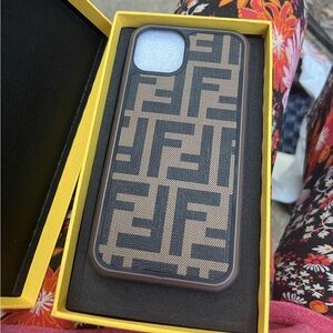 Fendi IPhone 13 Case With Yellow Gift Box
